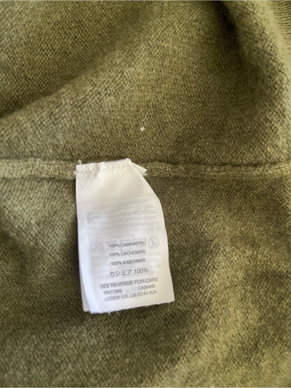 J. Crew 100% Cashmere V-neck sweater - Picture 4 of 4